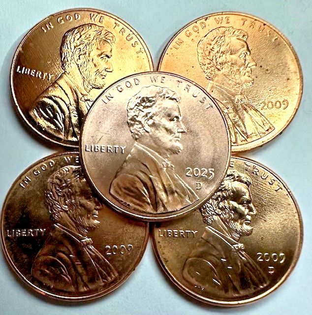2009 Lincoln Bicentennial Penny Cent Set + 2025 Cent