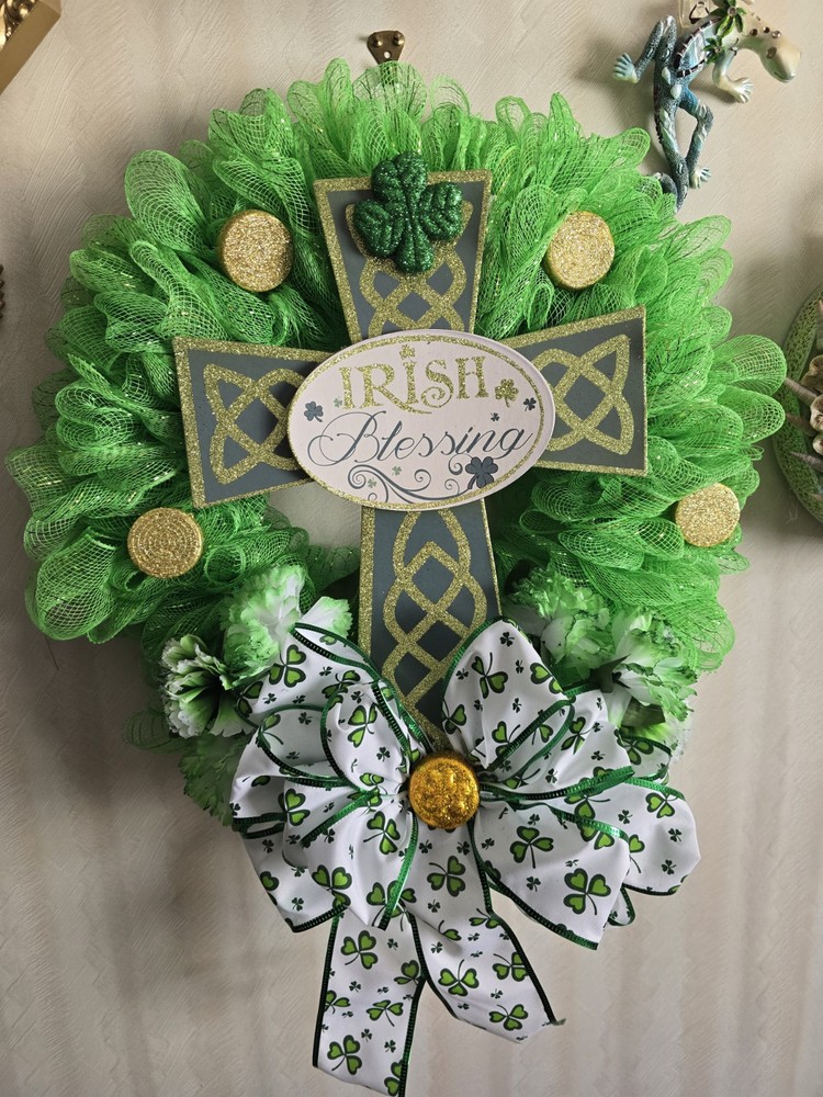 St. Patrick's Day Wreath - Handmade