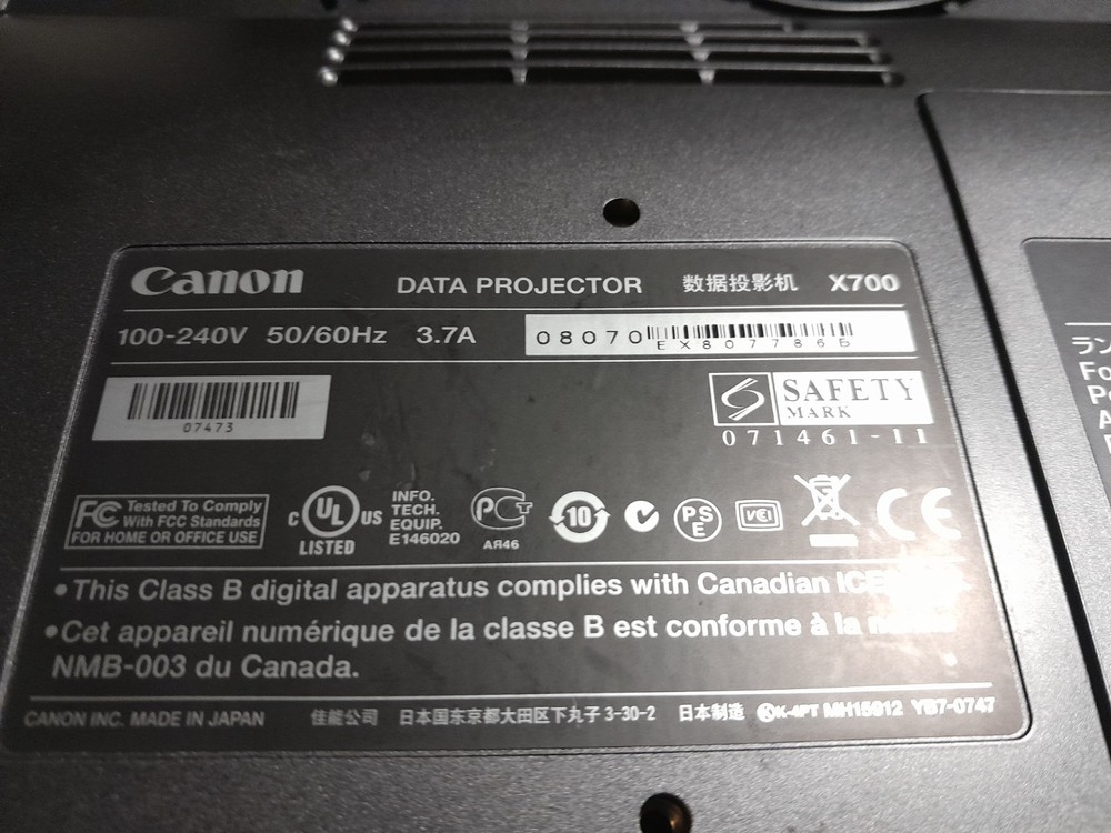 Canon X700 Projector - Tested & WORKING