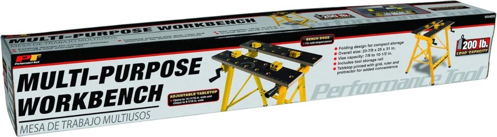 W54025 Portable Folding Workbench with 200 lbs Capacity - Ideal for DIY Projects