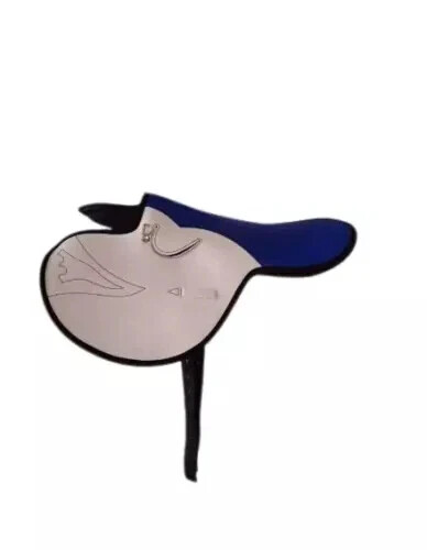 Blue /White Synthetic Race Exercise Saddle Light Weight All Size Racing Saddle