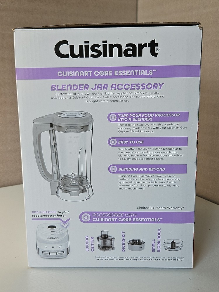 Cuisinart Core Essentials - Blender Jar Accessory 36 OZ Model MFP-B36