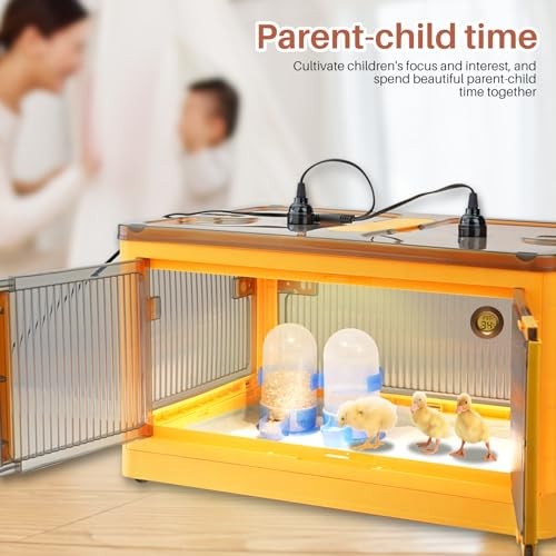 Chick Brooder Box for Chicks, Brooder Box with Feeder and Waterer, Large