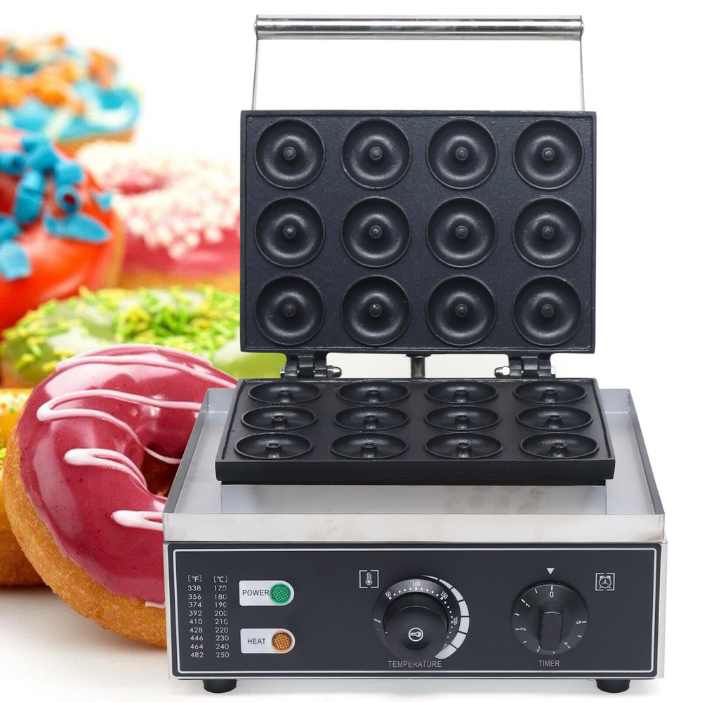 Donut Maker Machine Breakfast Snacks Maker 12 Doughnuts Making Machine Non-stick