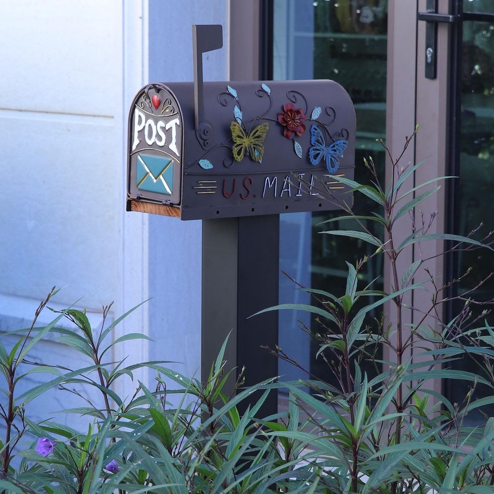 Heavy Duty Mailboxes for Outside, Mail Boxes Post Mount,Decorative Mailboxes ...