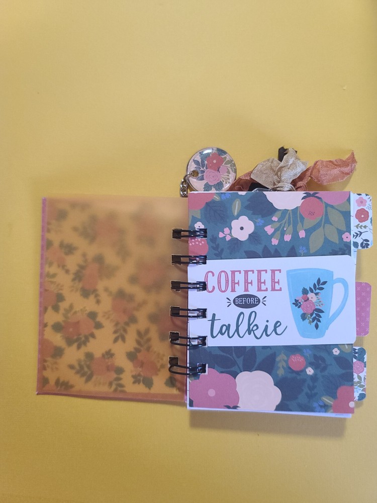 Little cinched journal notebook, handmade