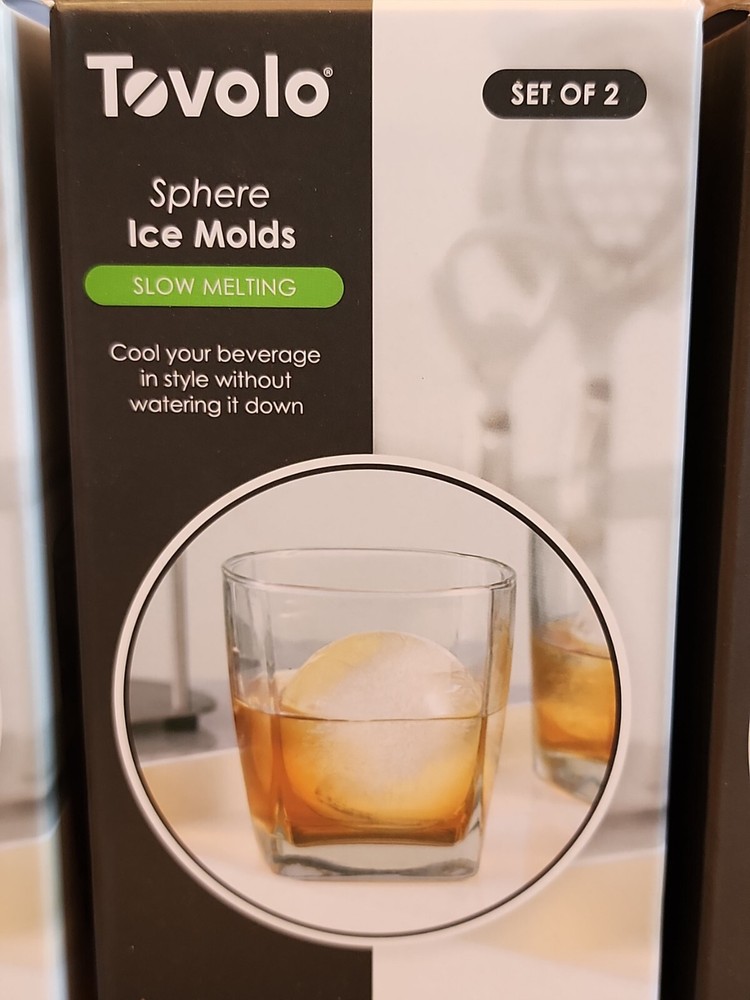 4 Boxes: Tovolo Sphere Ice Stackable Molds, 2.5" Slow Melting. Total 8 Molds