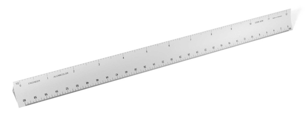 Alumicolor 12-In Engineer Hollow Scale Silver