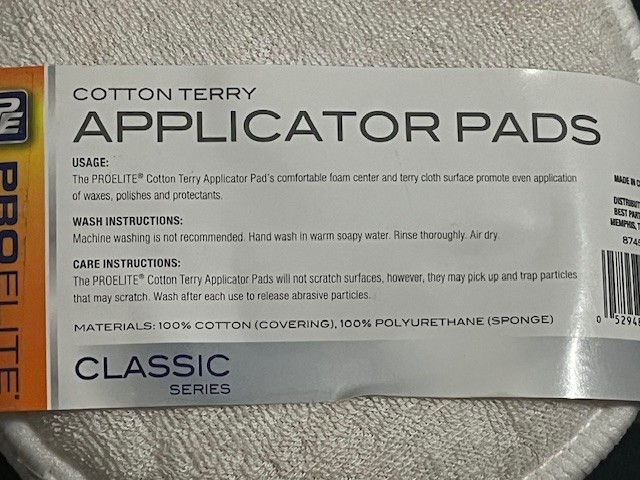 Pro Elite Cotton Terry Applicators Pads