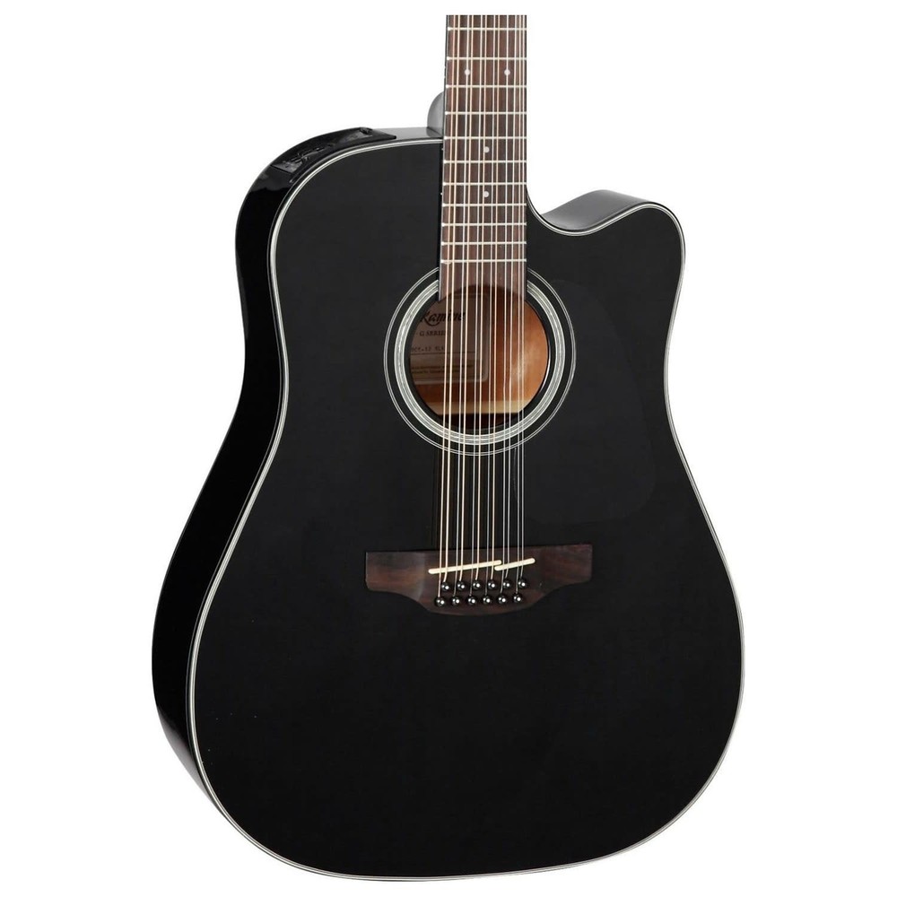 Takamine GD30CE 12-String Dreadnought A/E Guitar, Solid Spruce Top, Gloss Black