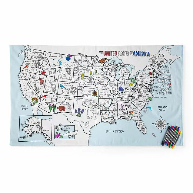 USA Coloring Tablecloth