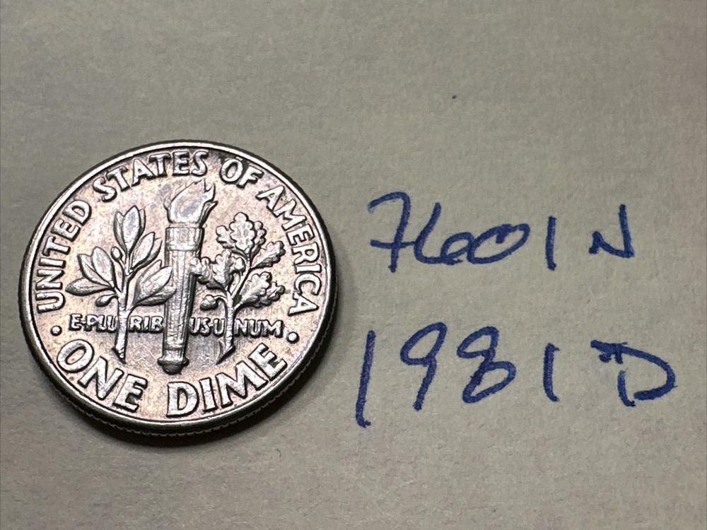 1981 D Roosevelt Dime 10C 7601N