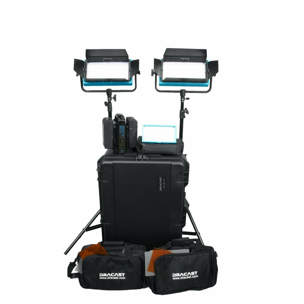 Dracast Interview Plus  DRPL-INT-B-CK Bi-Color LED Plus 3-Light Complete Kit