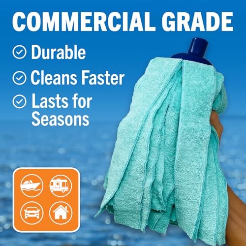Screw On Mop Head Replacement Refill, Ultra-Absorbent Mop Head for Microfiber