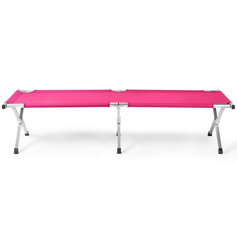 Portable Folding Camping Cot with Carrying Bag Army Pink