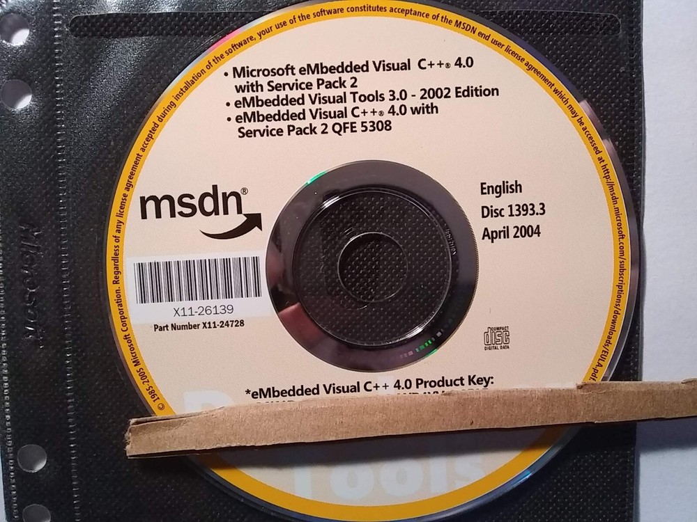 Microsoft eMbedded Visual C++ & Visual Tools 3.0 Full Version w/ License
