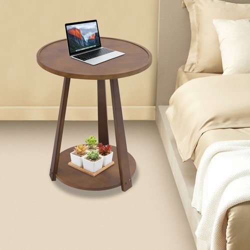 50x60cm Round Side Table, Side Table for Small Spaces, Modern Couch End Table