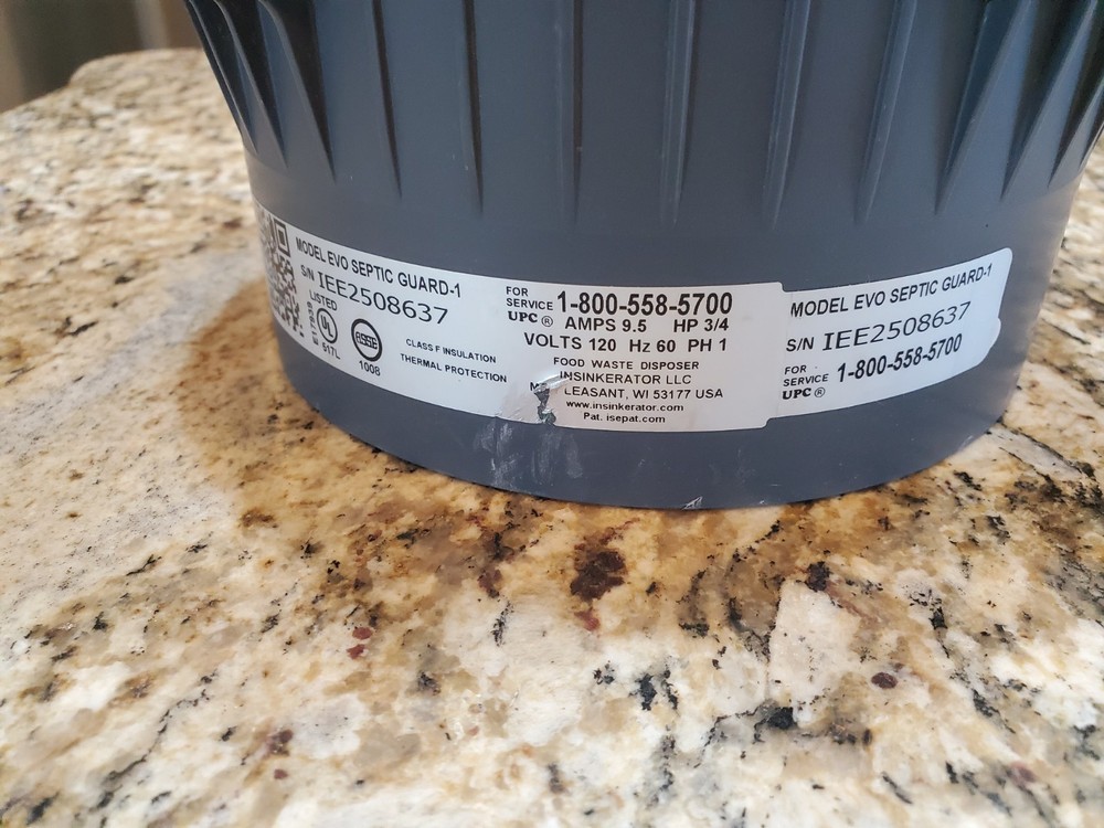 InSinkErator Evolution 3/4HP Septic Guard Garbage Disposal-Model: 80024-ISE-READ