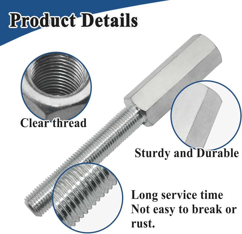 1290 Shock Extensions - 3" Length, 3/8-24 Thread Size, Silver Gloss, 2 Pcs