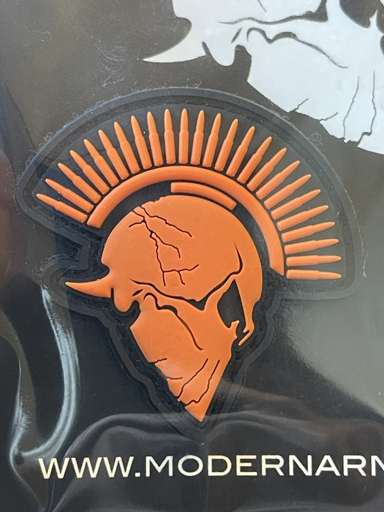 Spartan Mini-Orange Tactical Morale Patch, Modern Arms, PVC
