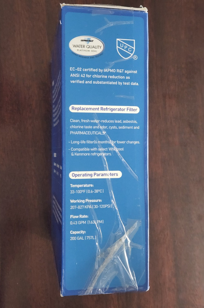 3-Pack ECLEY Refrigerator Water Filter EC-02 Filter 2 New Sealed