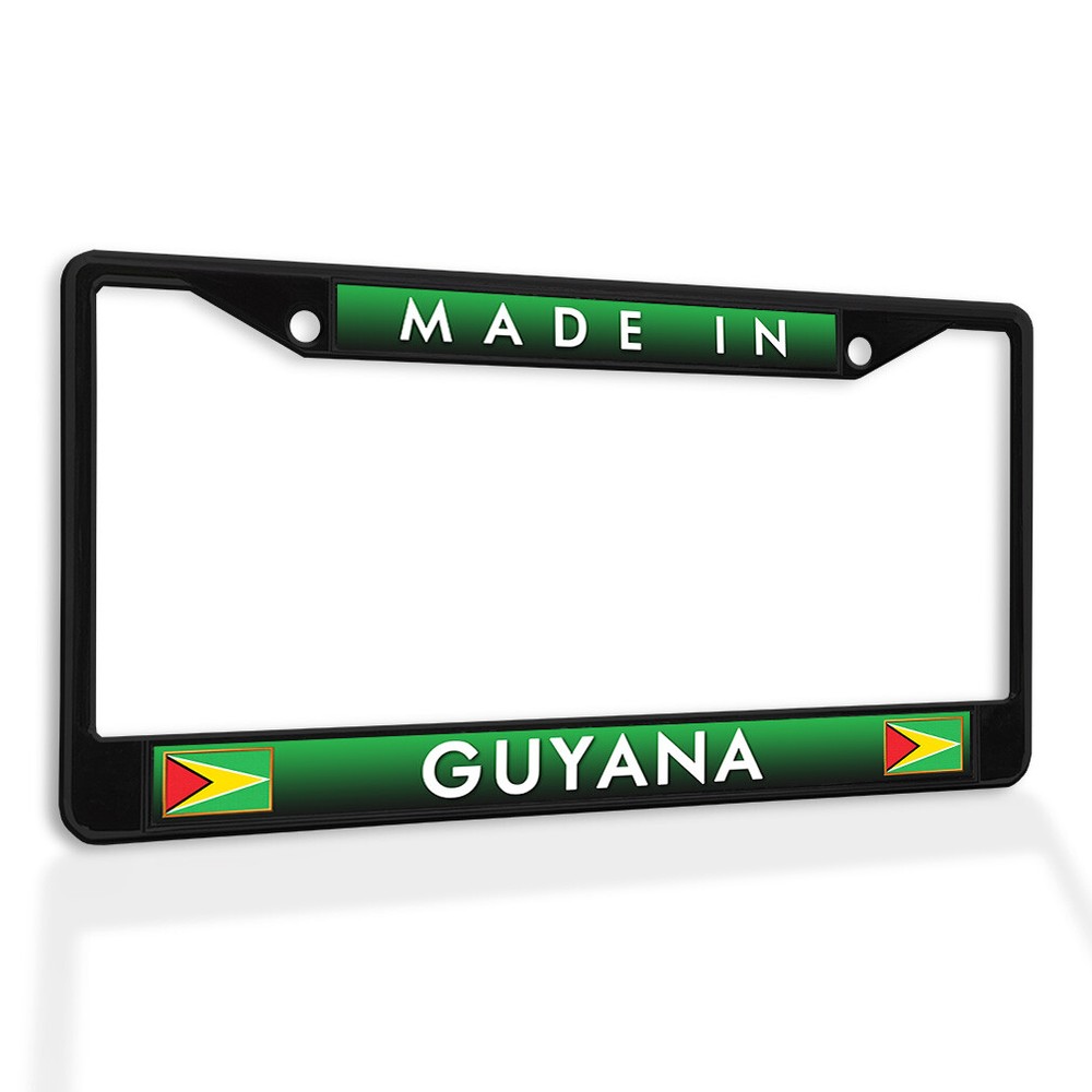 Metal License Plate Frame Vinyl Insert Made in Guyana