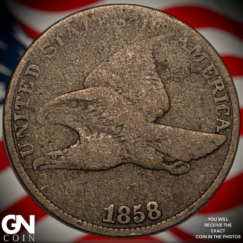 1858 Flying Eagle Cent Penny X4054