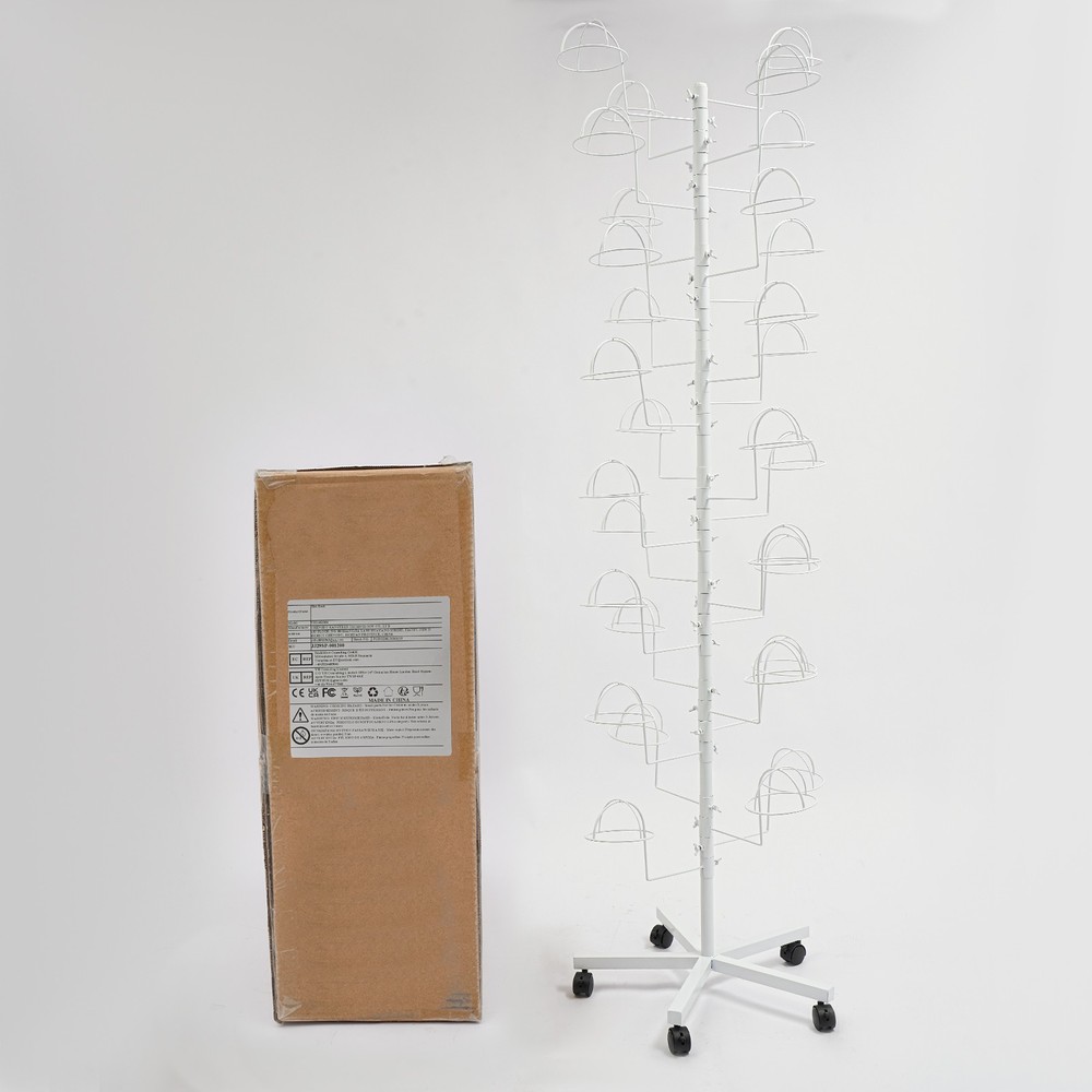 Mobile Hat Rack With 30 Hooks, Durable Freestanding Display Stand