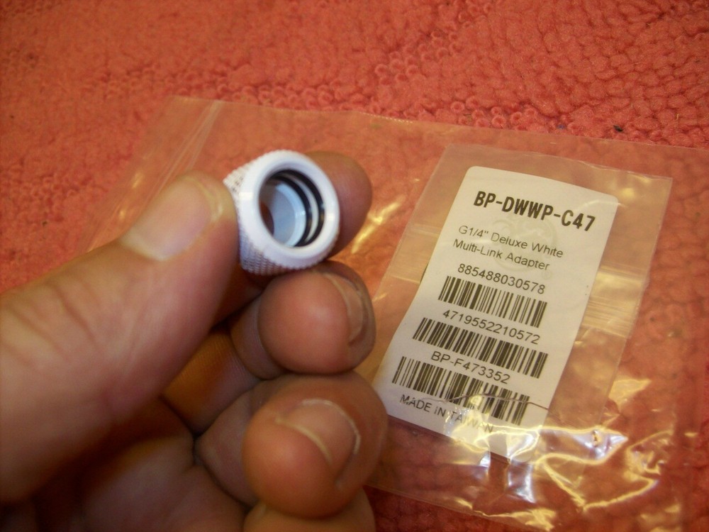Bitspower BP-DWWP-C47 Bitspower Deluxe White Multi-Link Adapter, open, Free ship