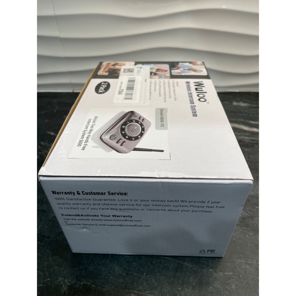 Wuloo Wireless 1 Mile Range Home Intercom System 2 Pack W666-P2 Multi Channel