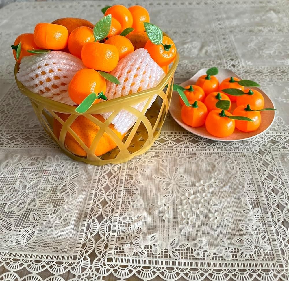 20pcs Mini Artificial Orange Birthday Fake Fruit Model Realistic
