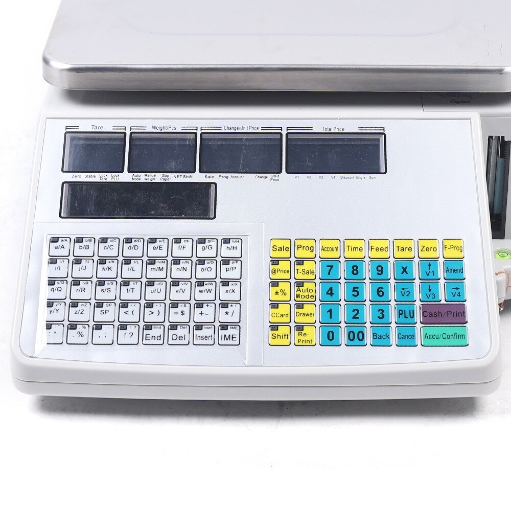 Commercial Digital Price Computing Scale With Label Barcode Printer 66 Lbs 110V