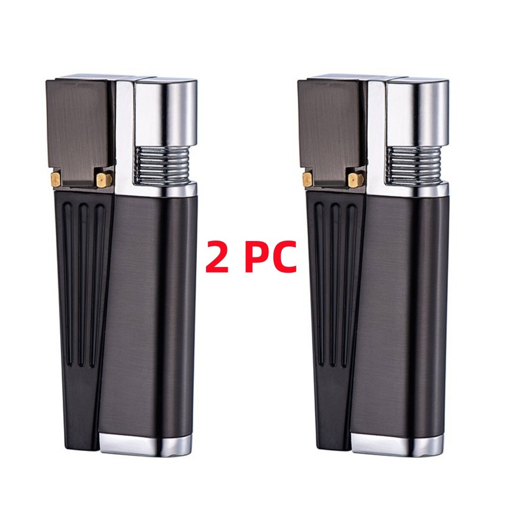 2PC Smoking Pipe Lighter Creative Foldable Metal Lighter Pipe Combination