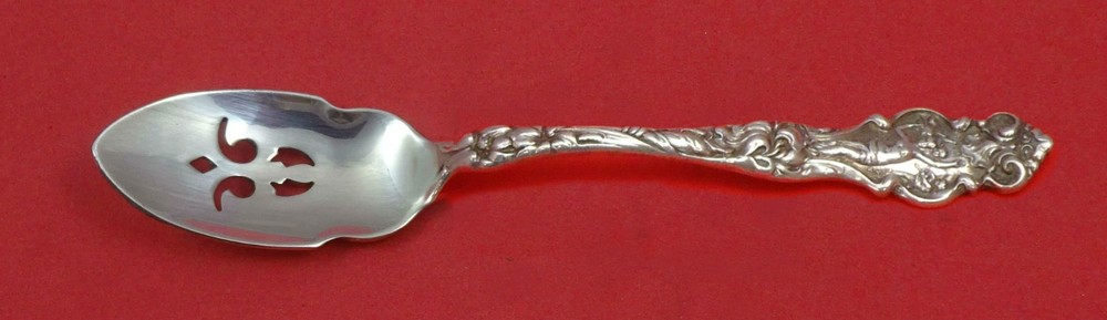 Irian by Wallace Sterling Silver Olive Spoon Pierced 6" Custom Made Silverware