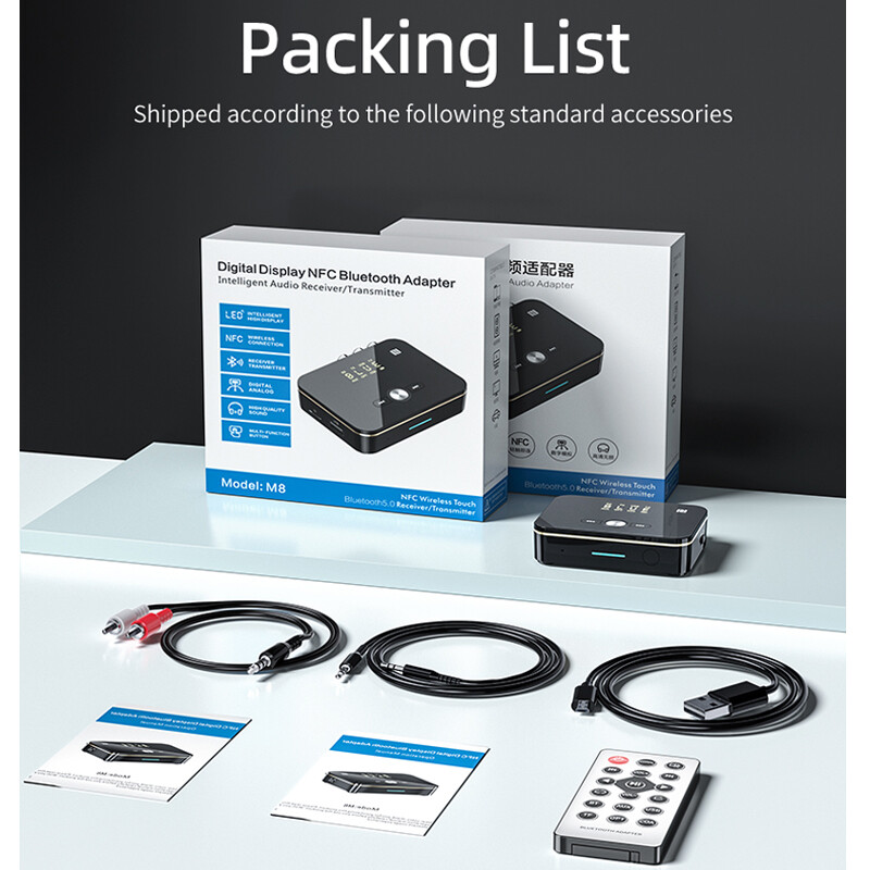 USB Bluetooth Receiver & Transmitter Wireless RCA to 3.5mm Aux Audio Adapter