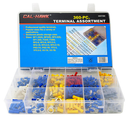 Cal-Hawk 360pc Terminal Assortment Set in Storage Case
