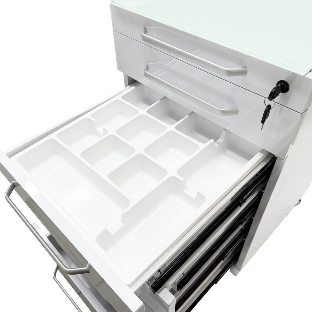 5-Layer Mobile Lab Storage Cabinet Bedside Table for Office Organization Utility