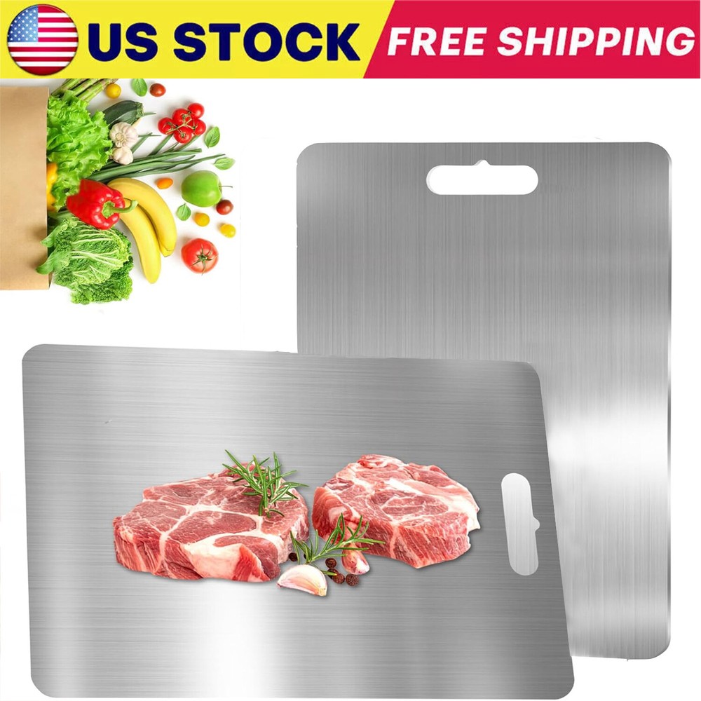 Titanium Cutting Board Double-Sided Titanium Cutting Boards for Kitchen Camping