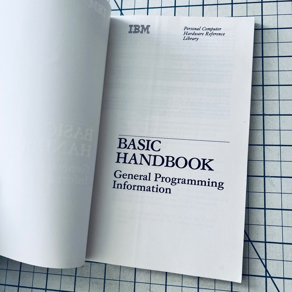 IBM Personal Computer BASIC Handbook 1984 Vintage PC General Programming Info