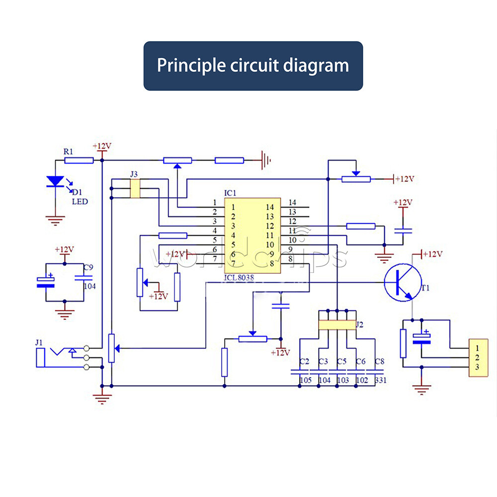 ICL8038 Low-frequency Multi Waveform Signal Generator Welding Practice DIY Kit