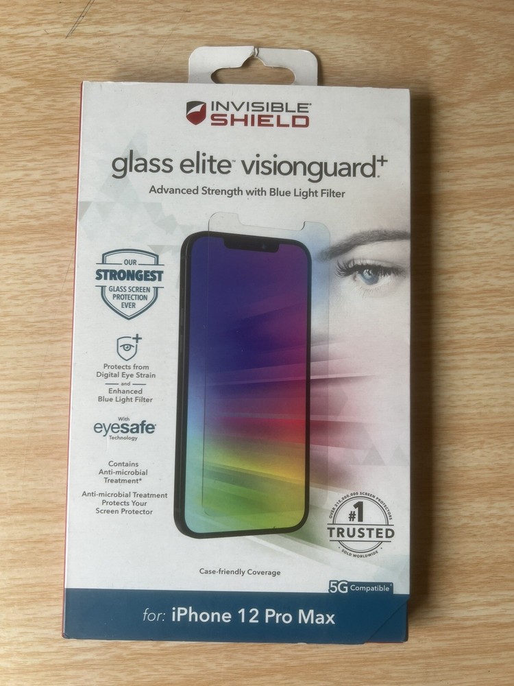 ZAGG Shield Elite VisionGuard Screen Protector iPhone 12 /13/14/15 Pro Max