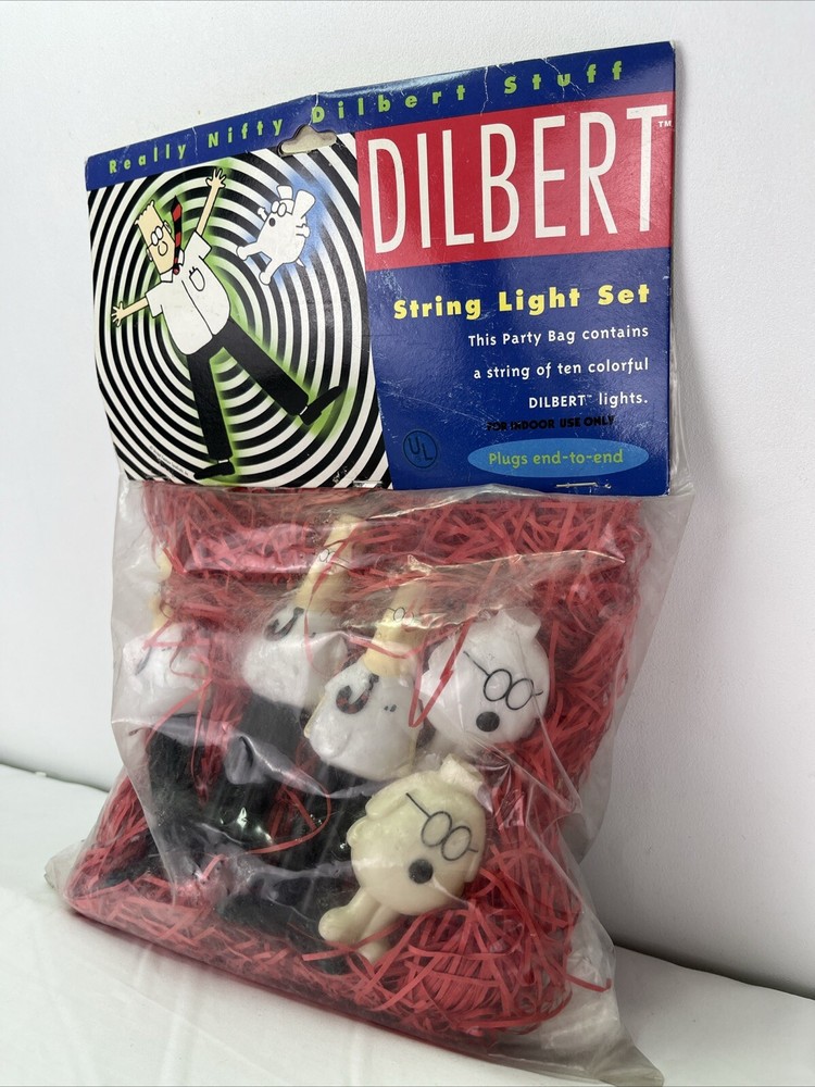 Dilbert & Dogbert Christmas String Light Set Sealed 12' Long United Features