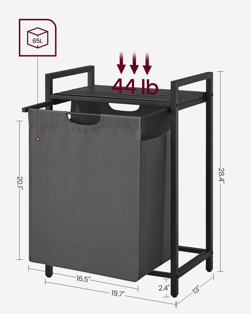 VASAGLE Laundry Hamper, Laundry Basket, Laundry Sorter with A Pull-Out and Re...