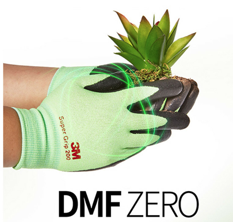3M Nitrile Rubber Coated Work Gloves, Thin TouchScreen Washable 5 Pack Green