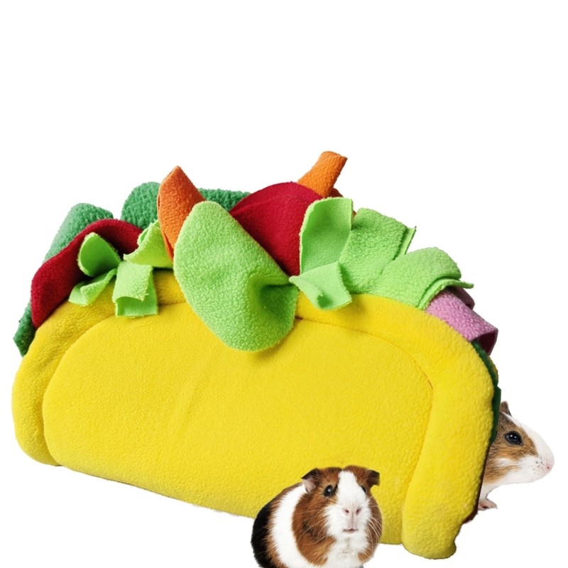 Plush Hamster Mouse Hideout House Mini Tacos Shape Model Hamster Nest