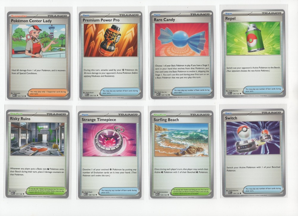 Pokemon ME1 Mega Evolution C/U/R Complete Set 122 Cards