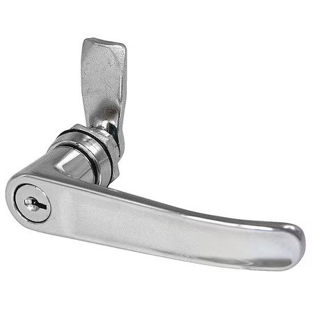 Cam Latch, Keyed, Polished Chrome,  4Rrg7