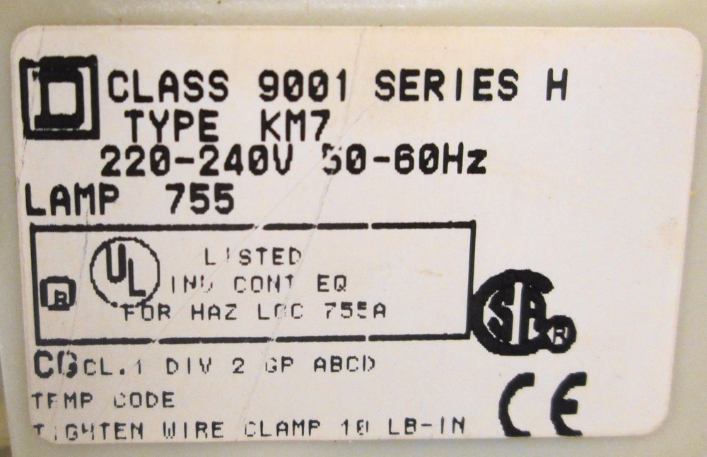 Square D 9001-KT7G31 Pilot Light Operator