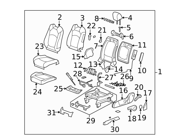 Genuine GM Lumbar Support 15899785