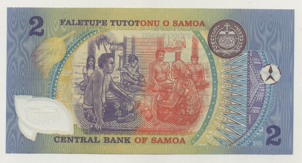 Samoa 2 Tala ND 1990 Pick 31.e UNC Uncirculated Banknote Serial AAE